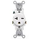 20A 250V Single Receptacle in White