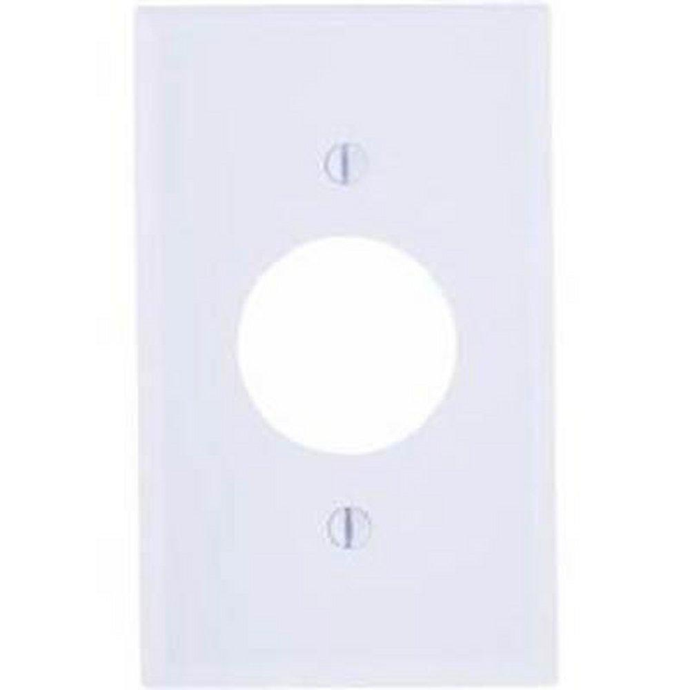 LEVITON White 1-Gang Standard Size Receptacle Wall Plate 