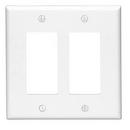 2-Gang Midway Size Thermoset Nylon Wall Plate in White