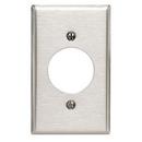 LEVITON Stainless Steel 1-Gang 430 Power Receptacle Wall Plate for 88001 Traditional Leviton Device 