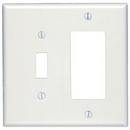 LEVITON White 2-Gang 1-Toggle Decorative Plate 