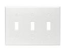 3-Gang Standard Size Toggle Device Switch Wall Plate in White
