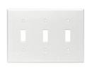 LEVITON White 3-Gang Standard Size Toggle Device Switch Wall Plate 