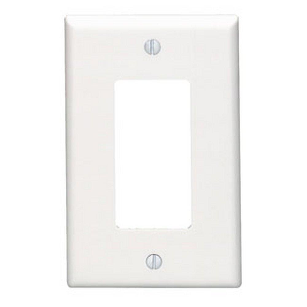 LEVITON White 1-Gang Decorative Wall Plate 