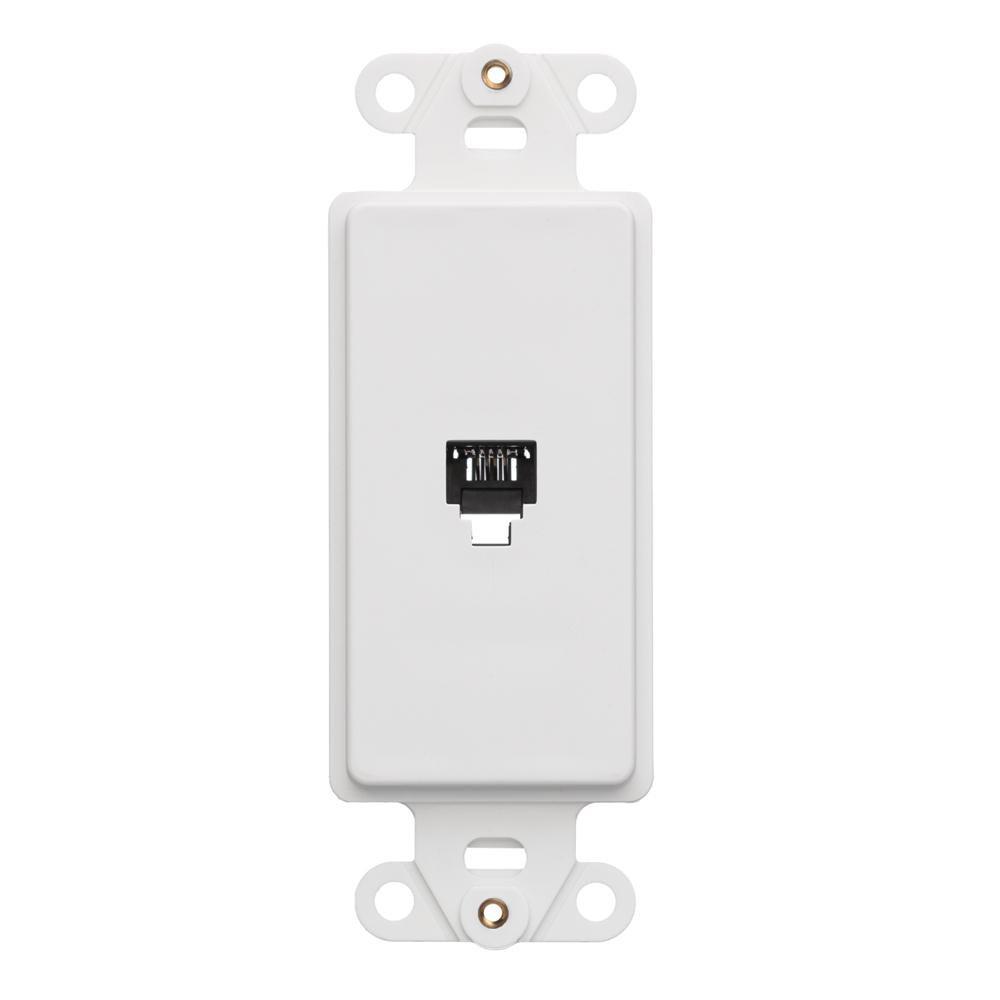 LEVITON White Decorative Wall Jack 