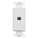 Decorative Wall Jack in White Leviton