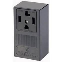 30A 125/250V Surface Mount Single Receptacle in Black