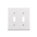 LEVITON White Thermoset Plastic Wall Plate in White 