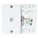 LEVITON Ivory 6-Position 4-Conductor Screw Terminal Telephone Wall Jack 
