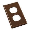1-Gang Receptacle Thermoset Nylon Wall Plate in Brown