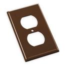LEVITON Brown 1-Gang Receptacle Thermoset Nylon Wall Plate 