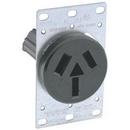 50A Flush Mounting Range Receptacle in Black