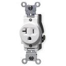 LEVITON White 20A 125V Single Receptacle 
