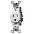 LEVITON White 20 Amp 125 V Single Receptacle 