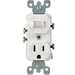 15A 125V Combination Switch in White