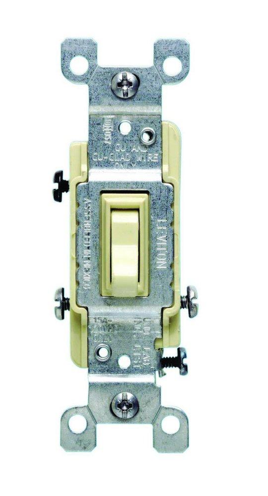 LEVITON Ivory Grounded Switch 