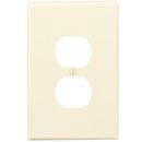 1-Gang Duplex Device Receptacle Wall Plate in Ivory