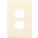 LEVITON Ivory 1-Gang Duplex Device Receptacle Wall Plate 