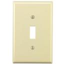 1-Gang Toggle Device Switch Midway Size Thermoset Wall Plate in Ivory