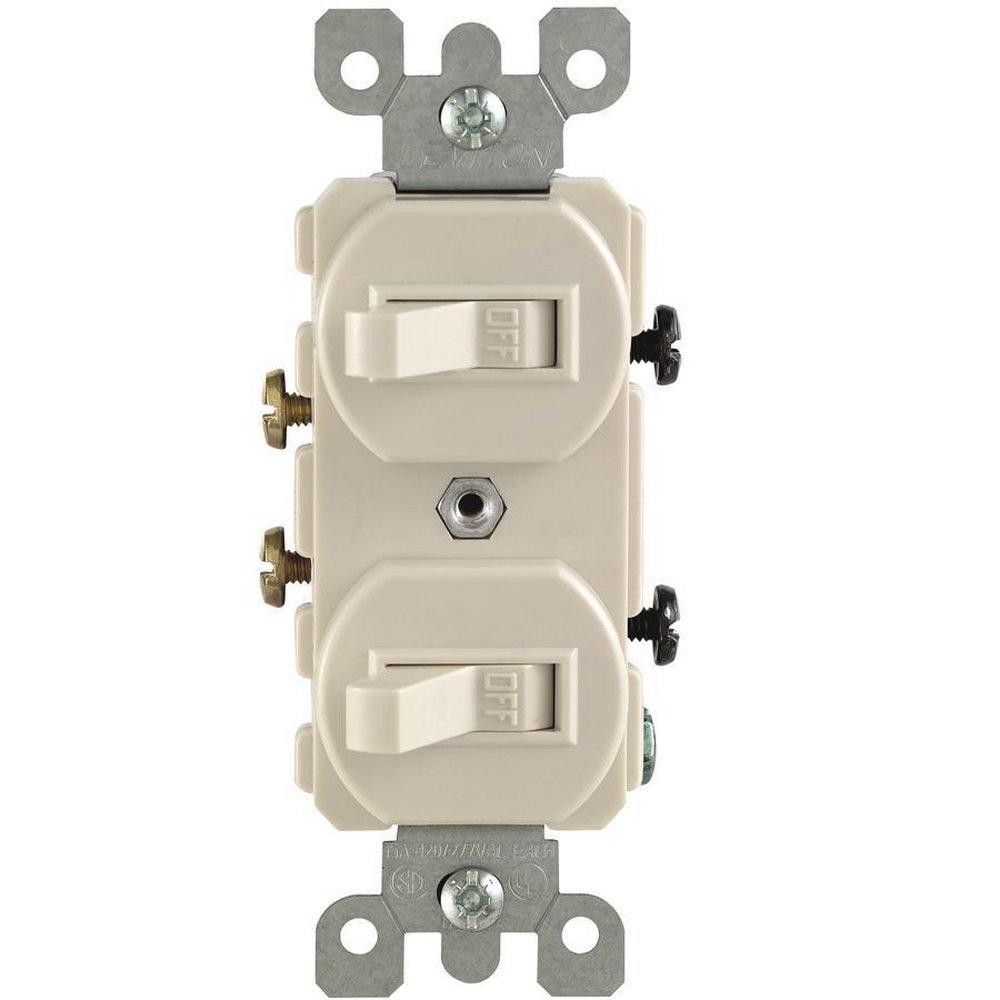 LEVITON Ivory 1-Pole Duplex Switch 