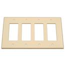4-Gang Midway Size Thermoset Nylon Wall Plate in White