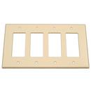 4-Gang Midway Size Thermoset Nylon Wall Plate in White