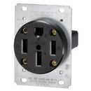 50A 4-Wire Flush Mounting Receptacle in Black