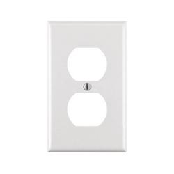 1 Gang Thermoset Plastic Wall Plate in White
