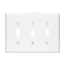 3-Gang Toggle Device Switch Thermoset Nylon Wall Plate in White