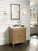 34 in. Rectangle Mirror in Weathered Oak