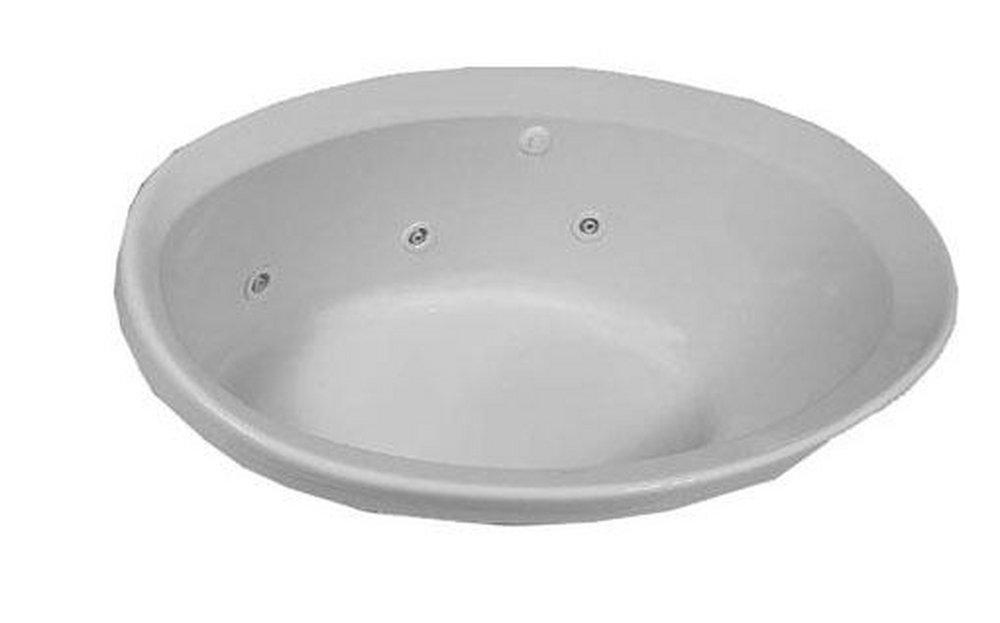 Bathcraft White 56 x 38 in. Soaker Drop-In Bathtub with Center Drain 