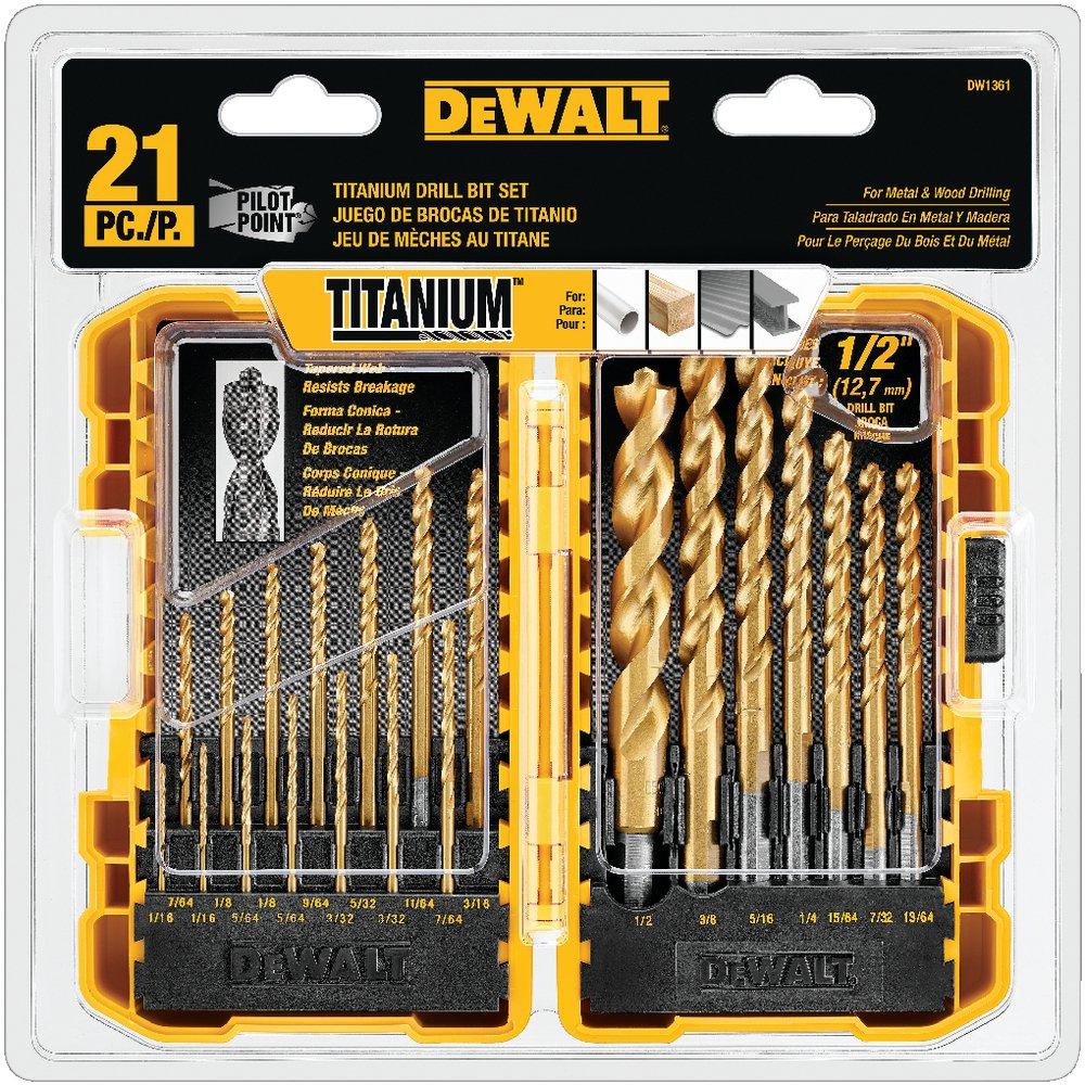 DEWALT 21 Piece Titannium Drill Bit Set 