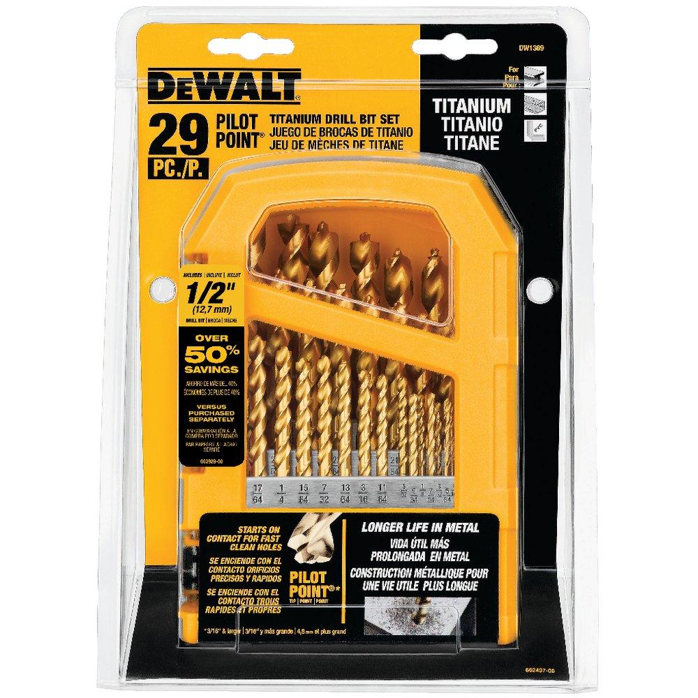 DEWALT Pilot Point Drill Bit Set 29 Piece 