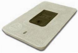 12 x 20 in. Concrete Plastic Cover with Cast Iron Hinged Reader Lid