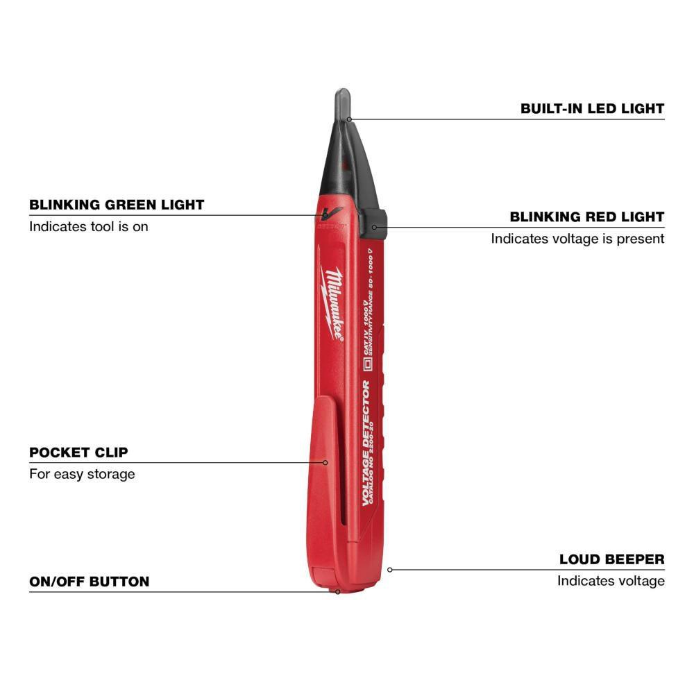 Milwaukee&reg; Red Voltage Detector 