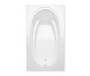 Aquatic White 60 x 42 in. Soaker Drop-In Bathtub with Universal Drain 