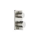 Two Handle Thermostatic Valve Trim in Matte Platinum