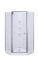 Sterling Silver 72-1/4 x 29-7/16 in. Frameless Hinged Shower Door 