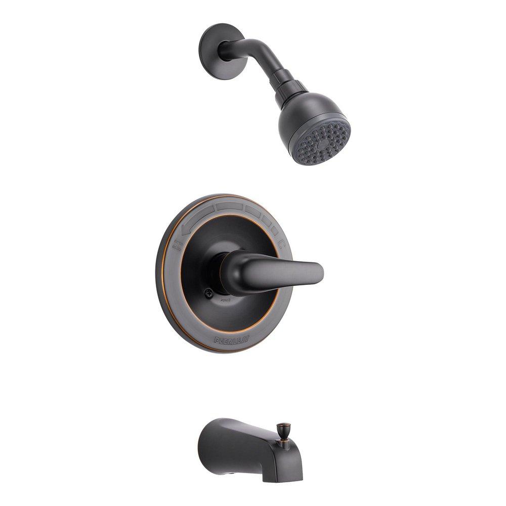 Peerless&reg; Oil Rubbed Bronze Single Handle Single Function Bathtub & Shower Faucet (Trim Only) 
