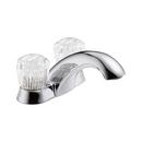 Centerset Bathroom Sink Faucet with Double Knob Handle in Polished Chrome