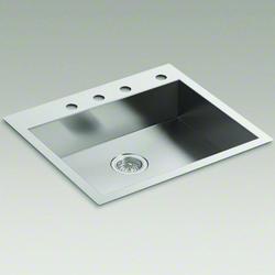 25 in. Dual Mount Stainless Steel Single Bowl Kitchen Sink