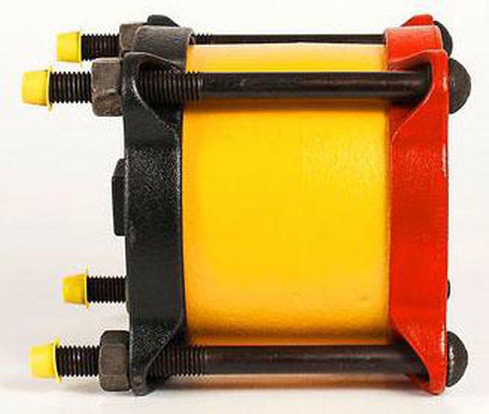 Romac Industries Black IPT Straight Epoxy Ductile Iron End Cap Coupling in Black 7.15 - 7.35 in. 