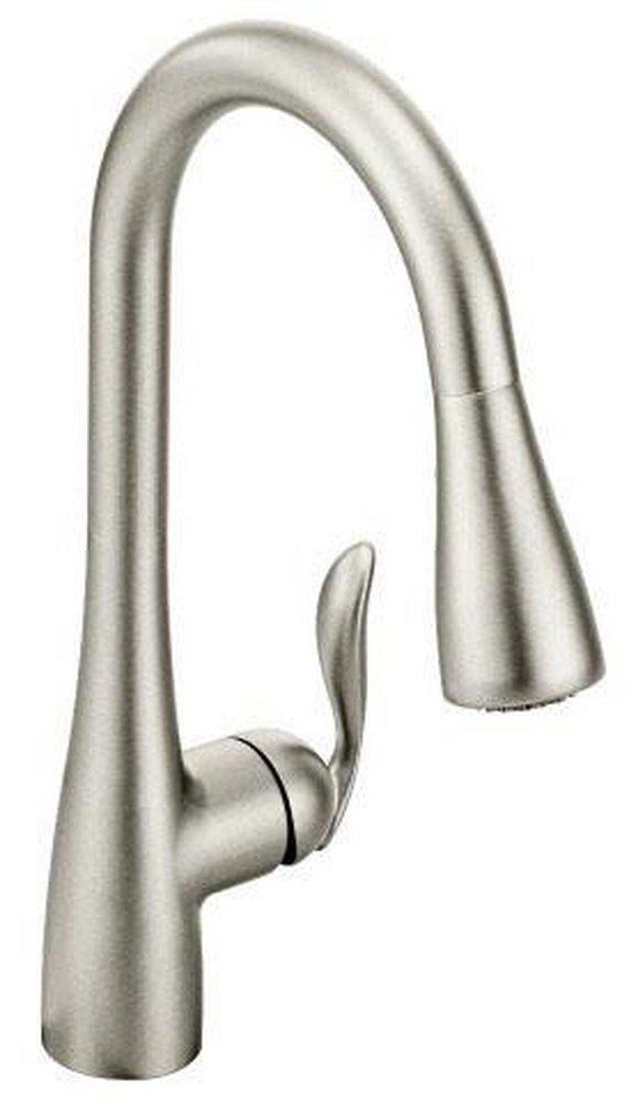 Moen Spot Resist™ Stainless Single Handle Pull Down Kitchen Faucet with Power Boost and Relfex Technology 