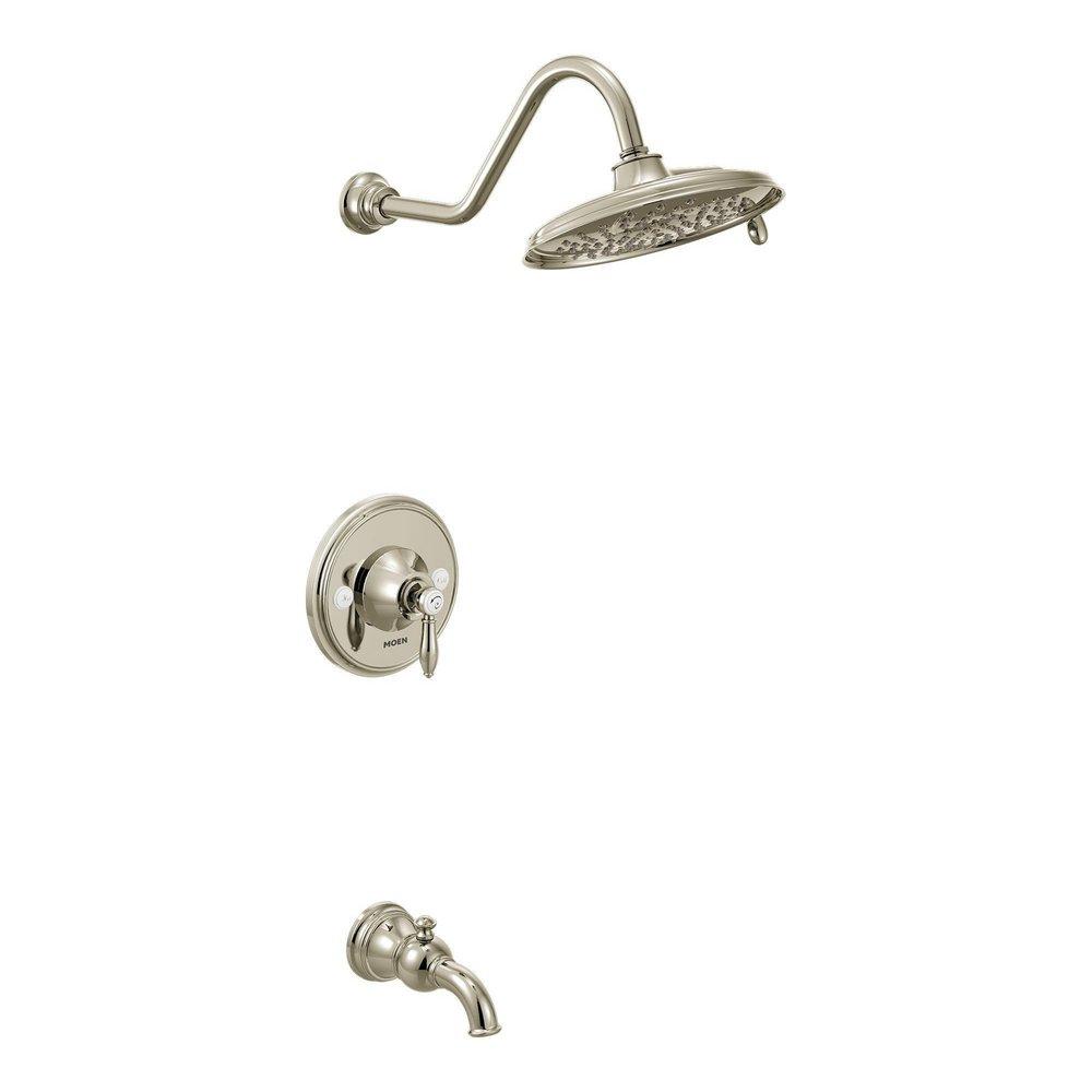 Moen Polished Nickel Single Handle Dual Function Bathtub & Shower Faucet (Trim Only) 