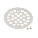 4- 1/4 in. Round Shower Drain Cover with Screw Nickel