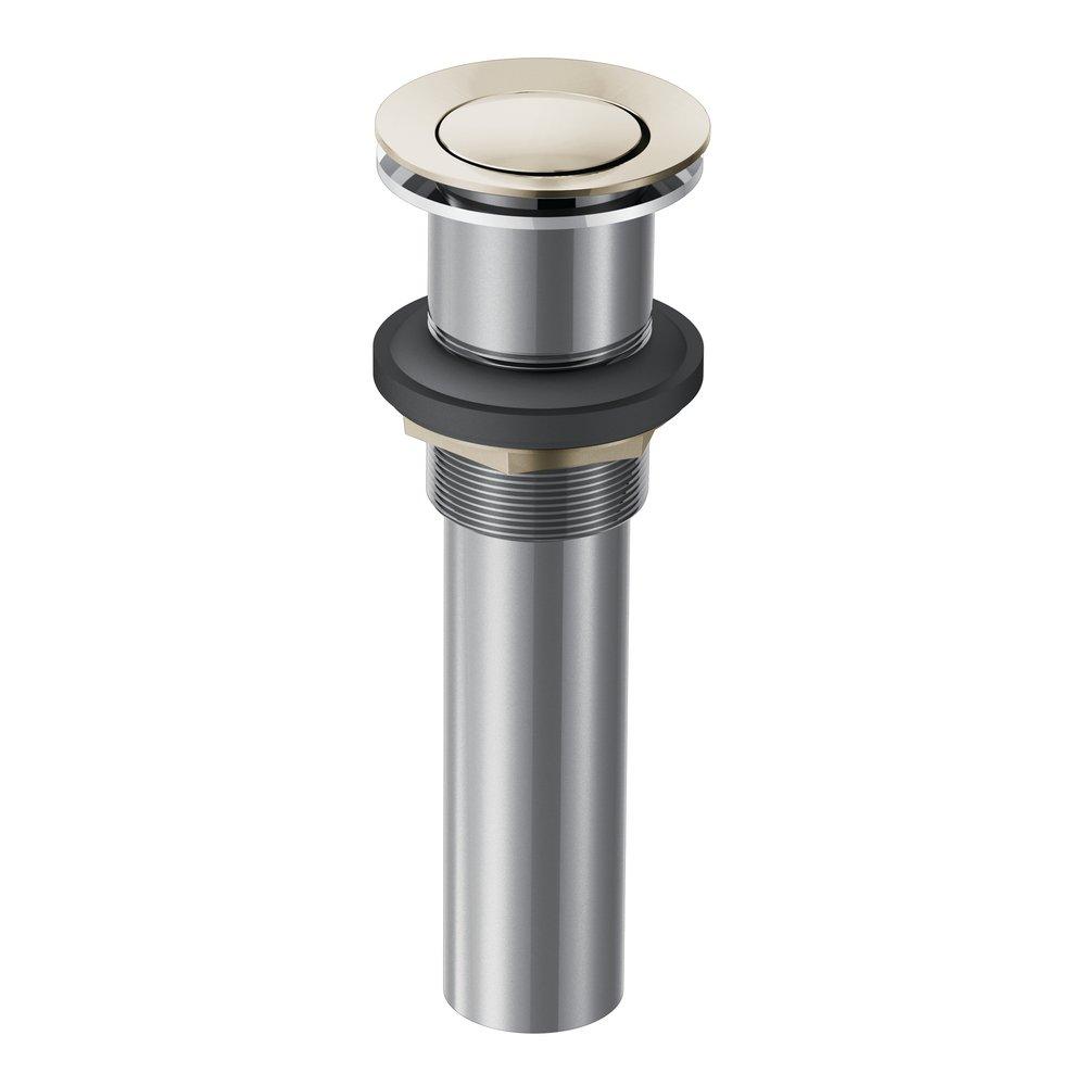 Moen Polished Nickel Push Button Drain Assembly with Overflow 