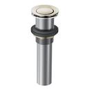 Push Button Drain Assembly with Overflow in Polished Nickel