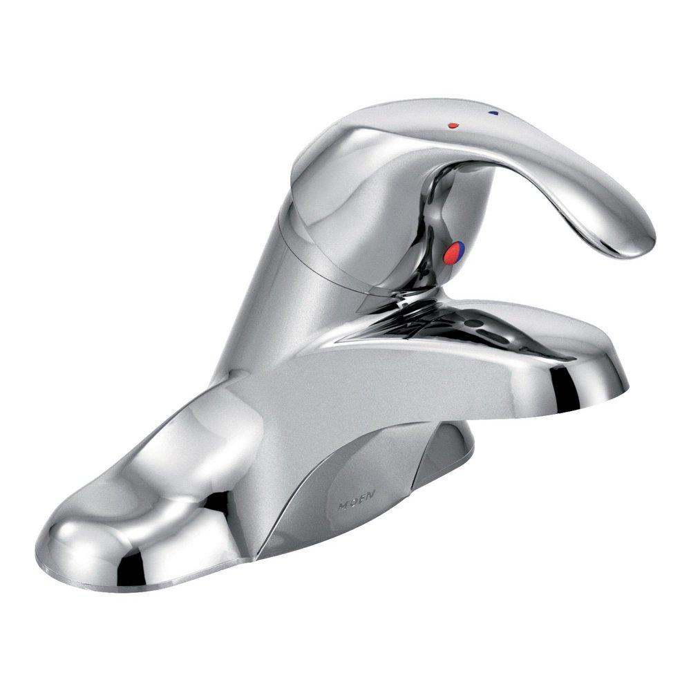 Moen Chrome Single Handle Centerset Bathroom Sink Faucet 