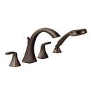 Two Handle Roman Tub Faucet with Handshower in Oil Rubbed Bronze (Trim Only)