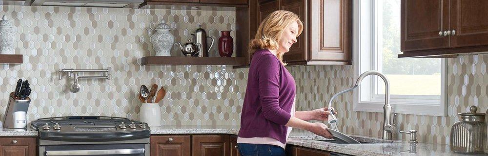 Moen Spot Resist Stainless 5.5 gpm 1 Hole Wall Mount Pot Filler with Double Lever Handle 